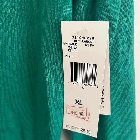 Jones New York Teal Green Button-Front Shawl Collar Cardigan - Picture 3 of 3